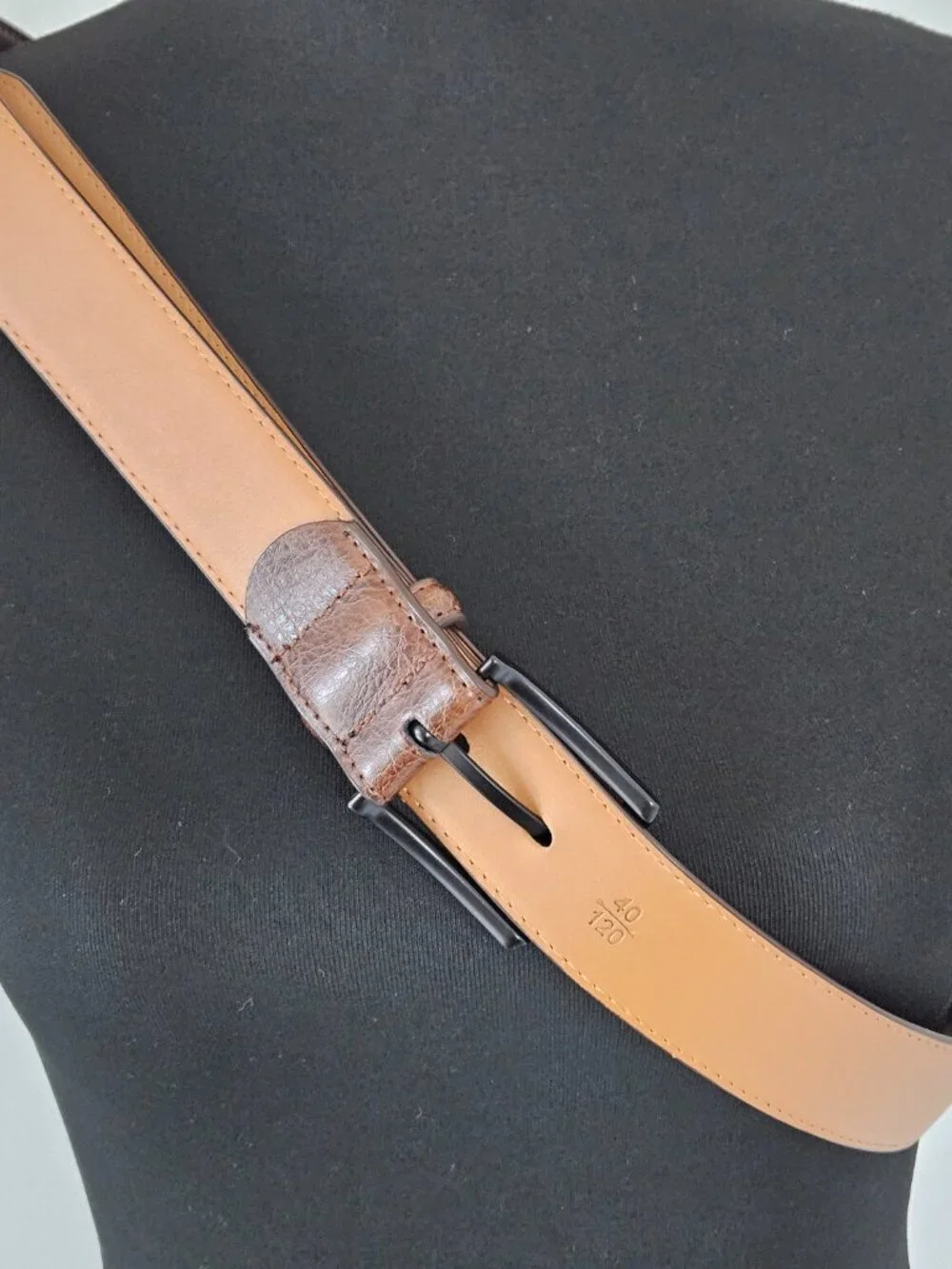KERMISANT Men Business Leather Belt Classic design size 40/120